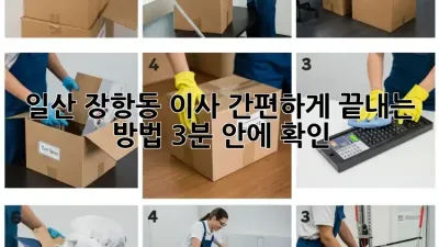 📦 일산 장항동 이사, 간편하게 끝내는 방법! (3분 안에 확인!) 🚚