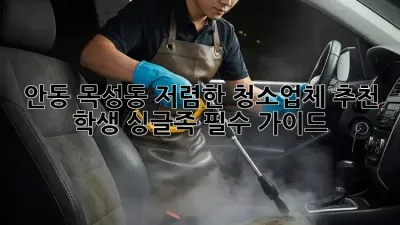 안동 목성동 저렴한 청소업체 추천! 학생, 싱글족 필수 가이드